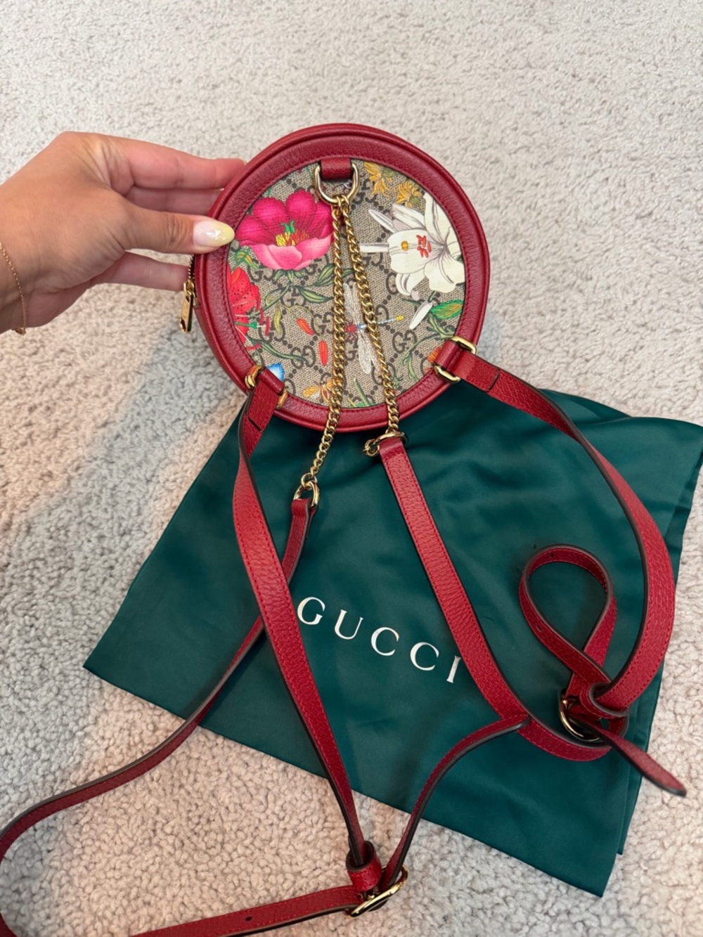 Gucci Ophidia Flora Supreme Monogram Mini Backpack! - Picture 2 of 6